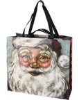 Vintage Santa Shopping Tote Bag