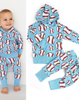 Children Kids Clothing Sweatsuit 2PC Hoodie Set Bambino Baseball