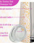 Lilly Pulitzer Pattern Play Stainless Steel Champagne Flute