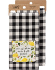 When Life Gets Sour Sweeten It With Gratitude Tea Towel Set