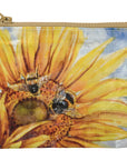 Bee And Sunflower Zipper Wallet