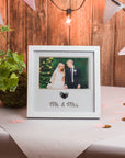 Mr. & Mrs. Wedding Thumbprint Heart Frame