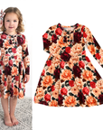 Kamila Tutu Dress Bamboo Kids Clothing Toddler Floral Fall
