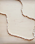 Boho Beaded Layering Necklace in White Turquoise 254q