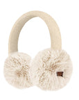 Women's Adjustable Earmuffs - Faux Mink Fur - Beige