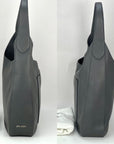 Prada Vitello Daino Grey Hobo Bag