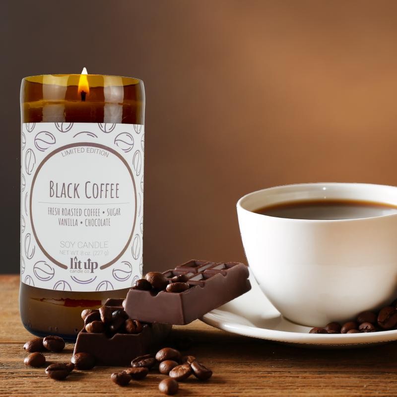Lit Up Candle Black Coffee