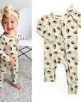 Gigi + Max Bamboo Madden Football Zip Pajamas