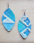 **Leather Oval Earring-Pastel Navajo 224v