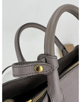 Burberry Banner House Check Leather Canvas Medium Hand Shoulder Bag