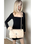 Chanel Grained leather Medium Natural Beauty Beige Flap Bag