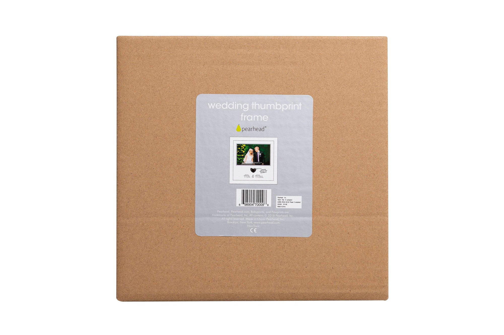 Mr. & Mrs. Wedding Thumbprint Heart Frame