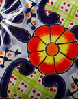 NOVICA Raining Flowers Ceramic Serving Bowl