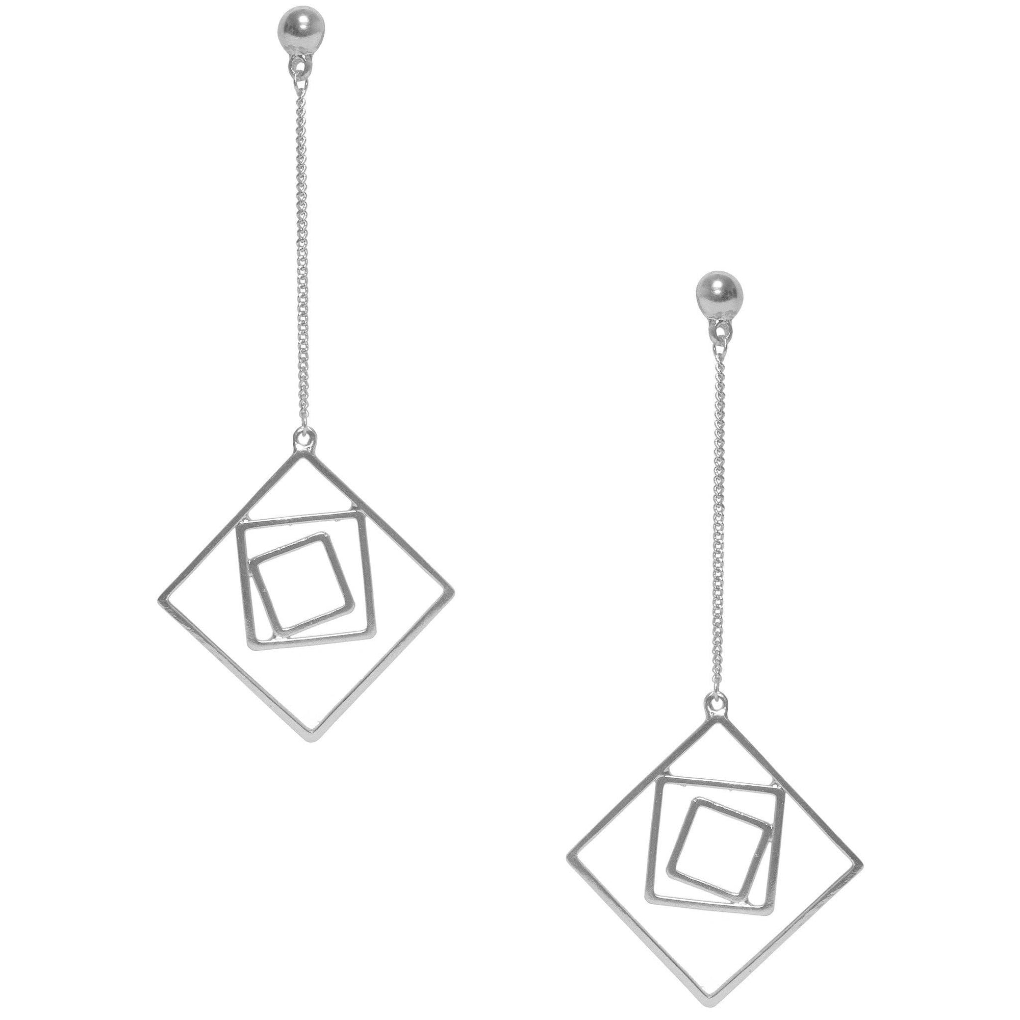 Karine Sultan Lila Geo Drop Dangle Earrings