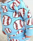 Children Kids Clothing Sweatsuit 2PC Hoodie Set Bambino Baseball