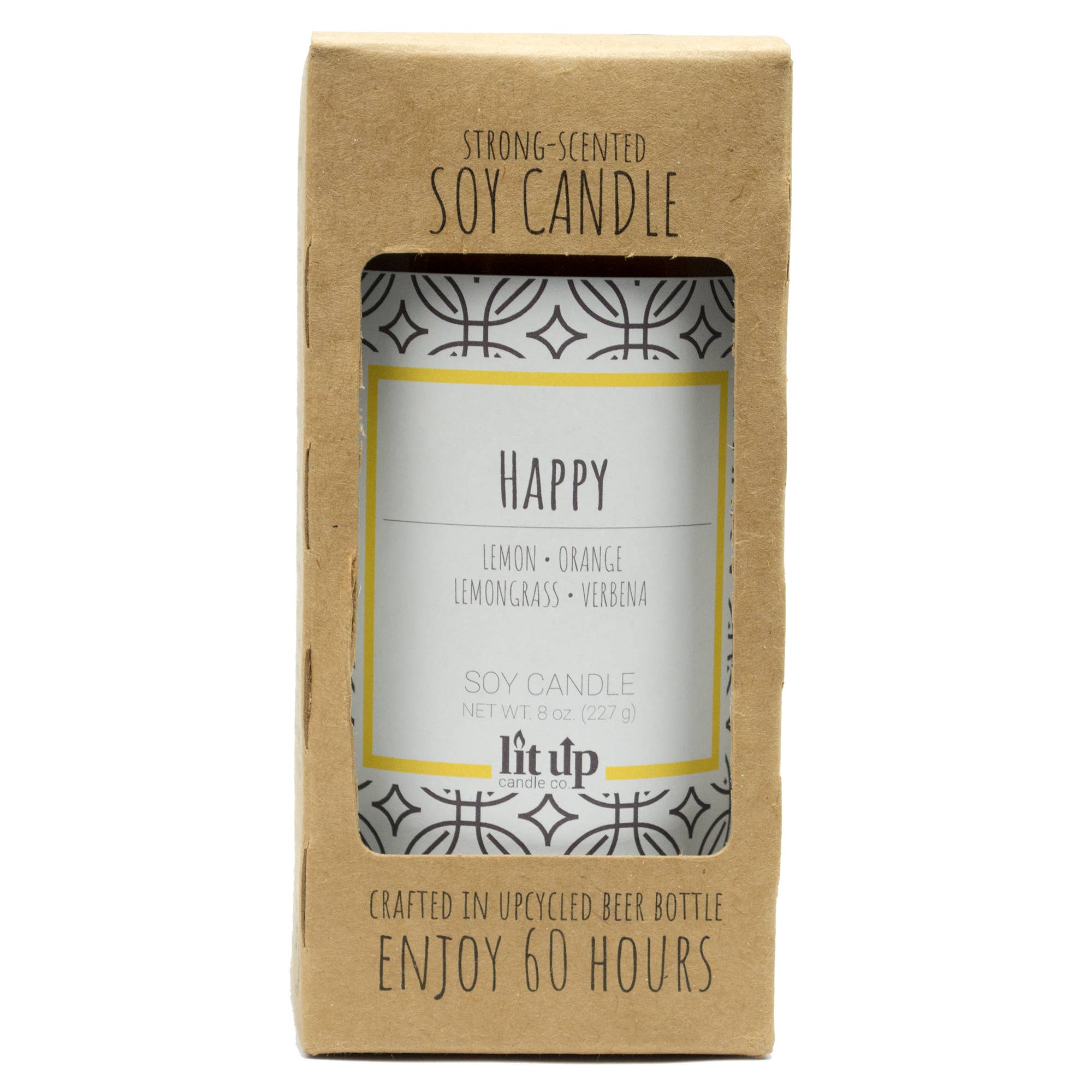 Lit Up Candle Happy