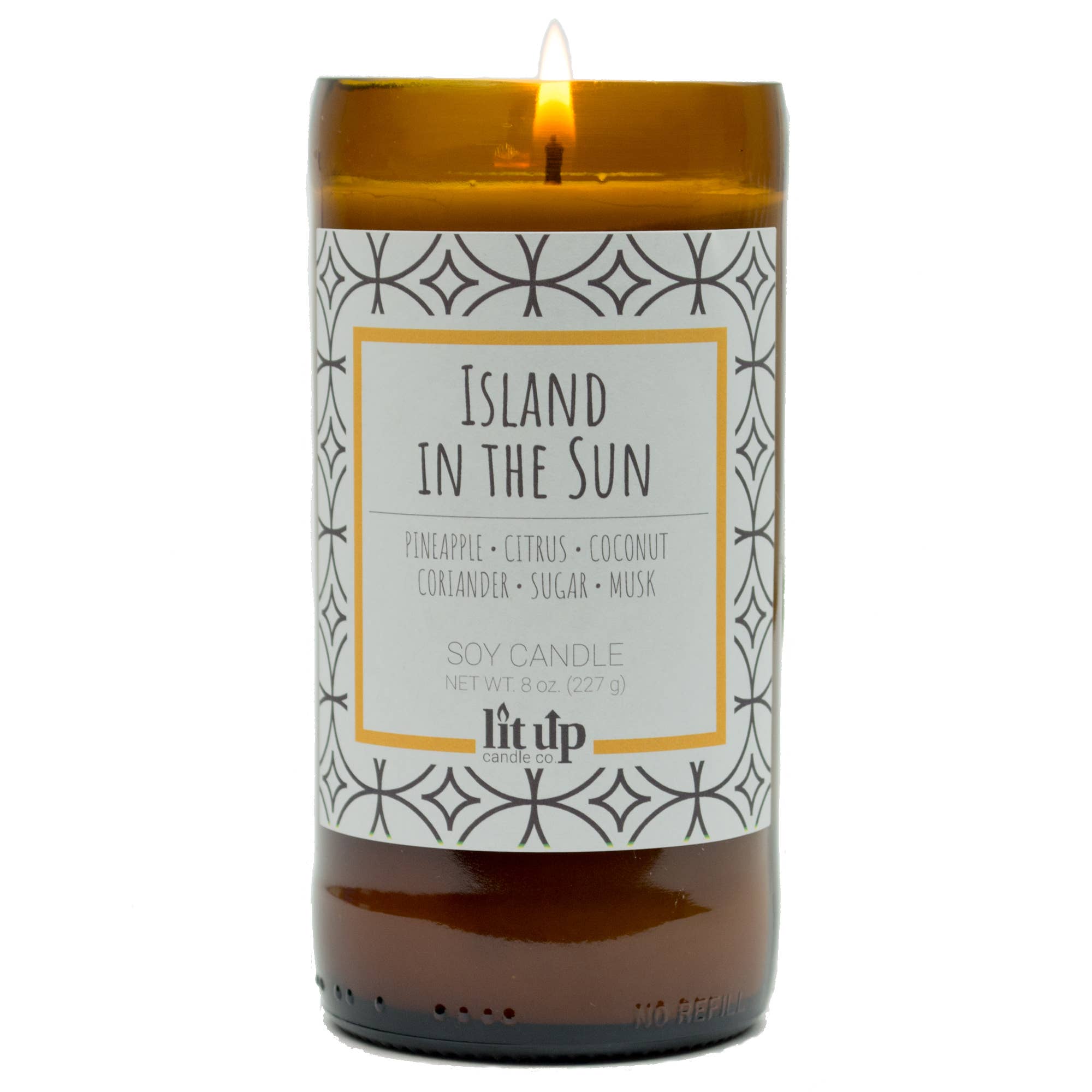 Lit Up Candle Island In The Sun