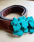 Medium Turquoise Slab Belt Buckle 901a