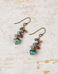Czech Glass Cluster Earrings