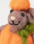 Felt Pumpkin Mouse Critter Ornament