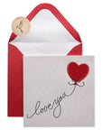 Papyrus Valentine's Day Card (Embroidered)