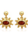 Elegant Burgundy Dangle Earrings
