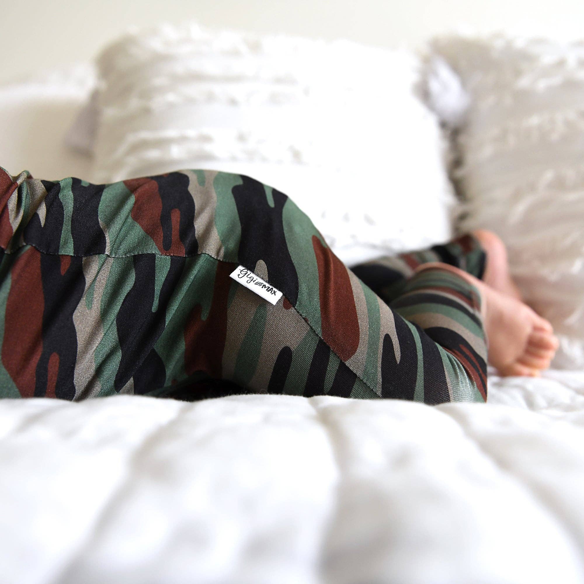 Gigi and Max Camo Zip Romper