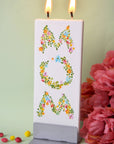 Flatyz Mom Floral Letters Candle