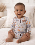 Forest Frolic Baby Bodysuit - Bamboo Autumn