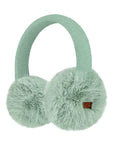Women's Adjustable Earmuffs - Faux Mink Fur - Mint