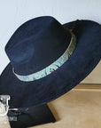 **Napolis Turquoise Brown Embossed Leather Hat Band Only 951L