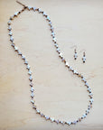 **Long Mother-of-Pearl Cross Necklace 259p