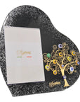 Heart table photo frame, Tree of Life, black cm 20