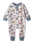 Jungle Safari Bamboo Henley Romper for Baby Boys