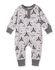 Airplane Henley Romper – Soft Bamboo Baby Outfit