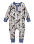 Western Cowboy Rodeo Henley Baby Romper - Bamboo