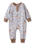 Wild Wrangler/Blue Western Bamboo Henley Cowboy Romper
