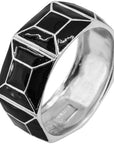 Art Deco Black & Gold Bangle Bracelet