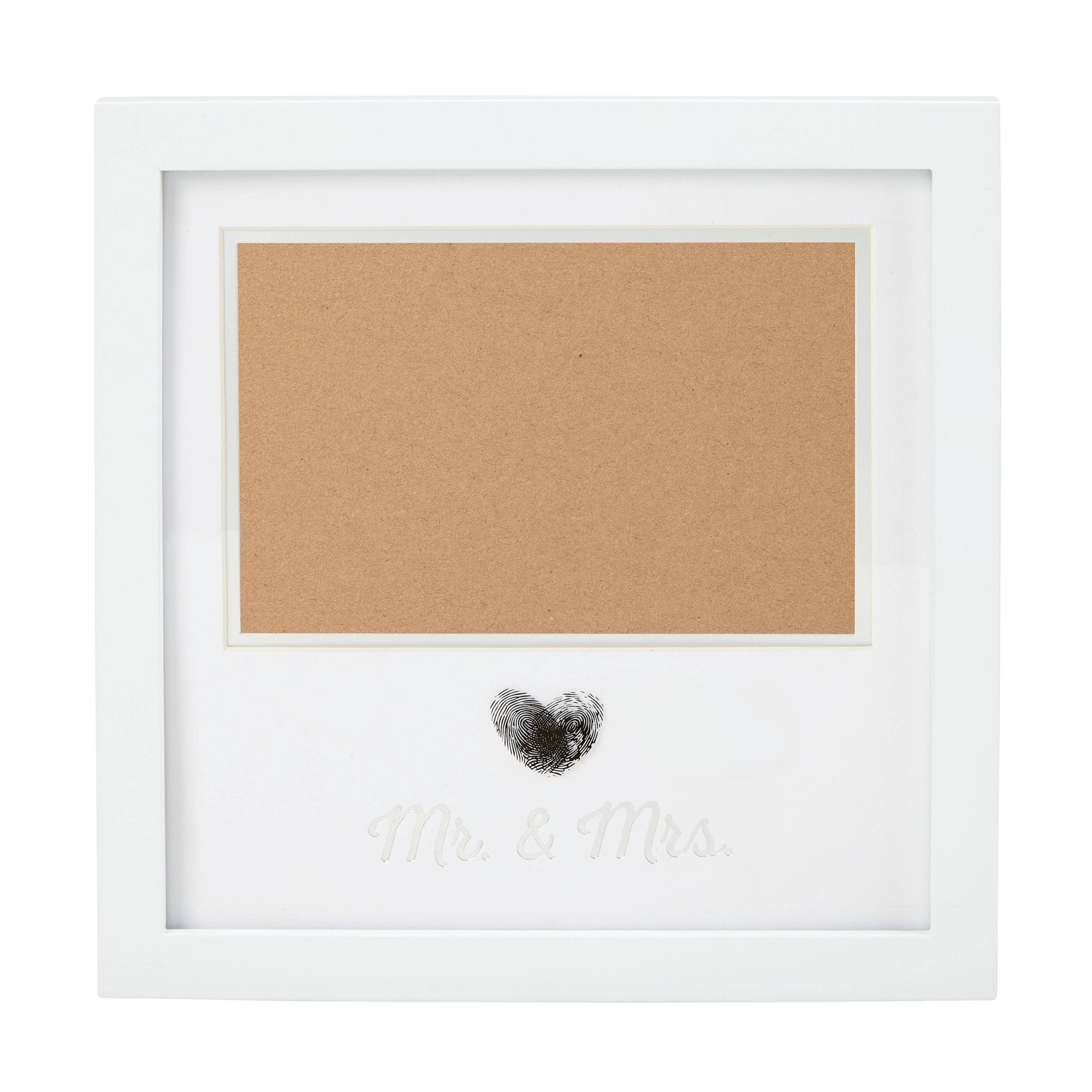 Mr. & Mrs. Wedding Thumbprint Heart Frame