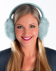 Women's Adjustable Earmuffs - Faux Mink Fur - Mint