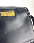 Dior Black Leather Adjustable Shoulder Bag