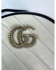 Gucci GG Azalea Matelasse Leather Round Mystic White Shoulder Bag