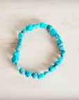 Small Beaded Turquoise Stretch Bracelet 812b
