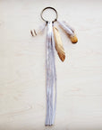Boho Western Boot Bling Charm with Leather Fringe 500b