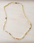 Matte Gold Large Chain Link Layering Necklace 255n