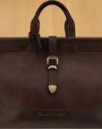 Brunello Cucinelli men's brown Leather Travel Bag