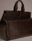 Brunello Cucinelli men's brown Leather Travel Bag