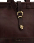 Brunello Cucinelli men's brown Leather Travel Bag
