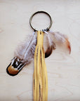 Boho Western Boot Bling Charm with Leather Fringe 500d