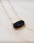 Knotted Gold Chain Necklace w/ Pendant 257kz